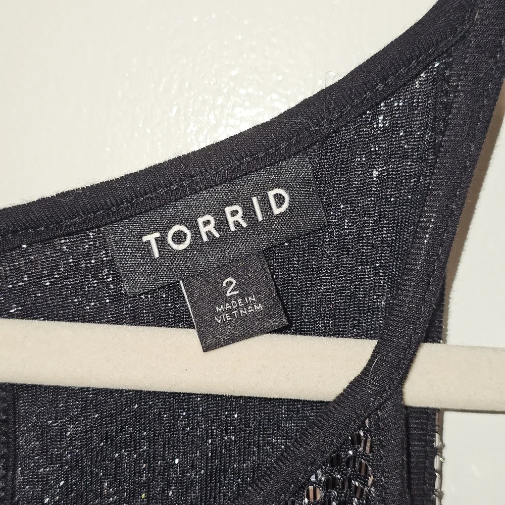 Torrid Gray Sequin Backless Halter Cocktail Dress - Picture 2 of 3